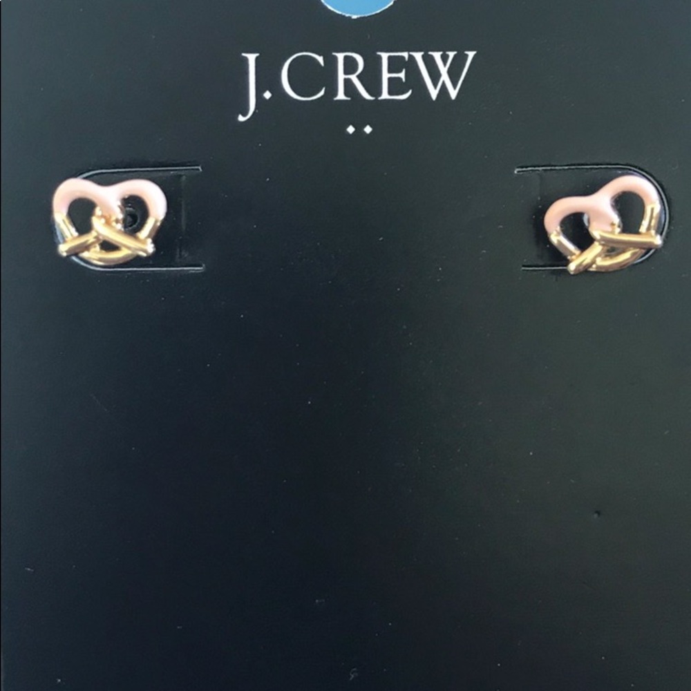 Frosted pretzel earrings